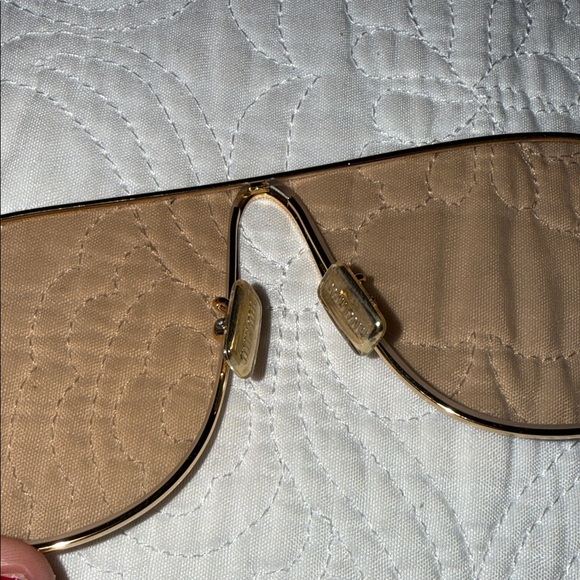 new Miu Miu Gold Aviator Sunglasses - Picture 2 of 6